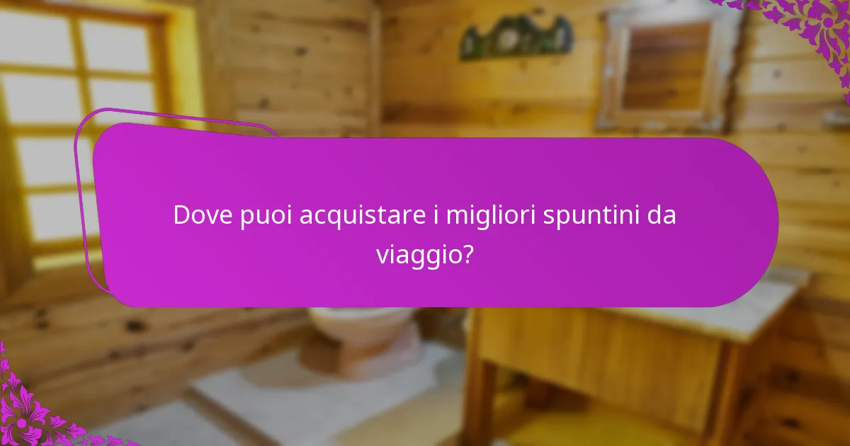 Dove puoi acquistare i migliori spuntini da viaggio?