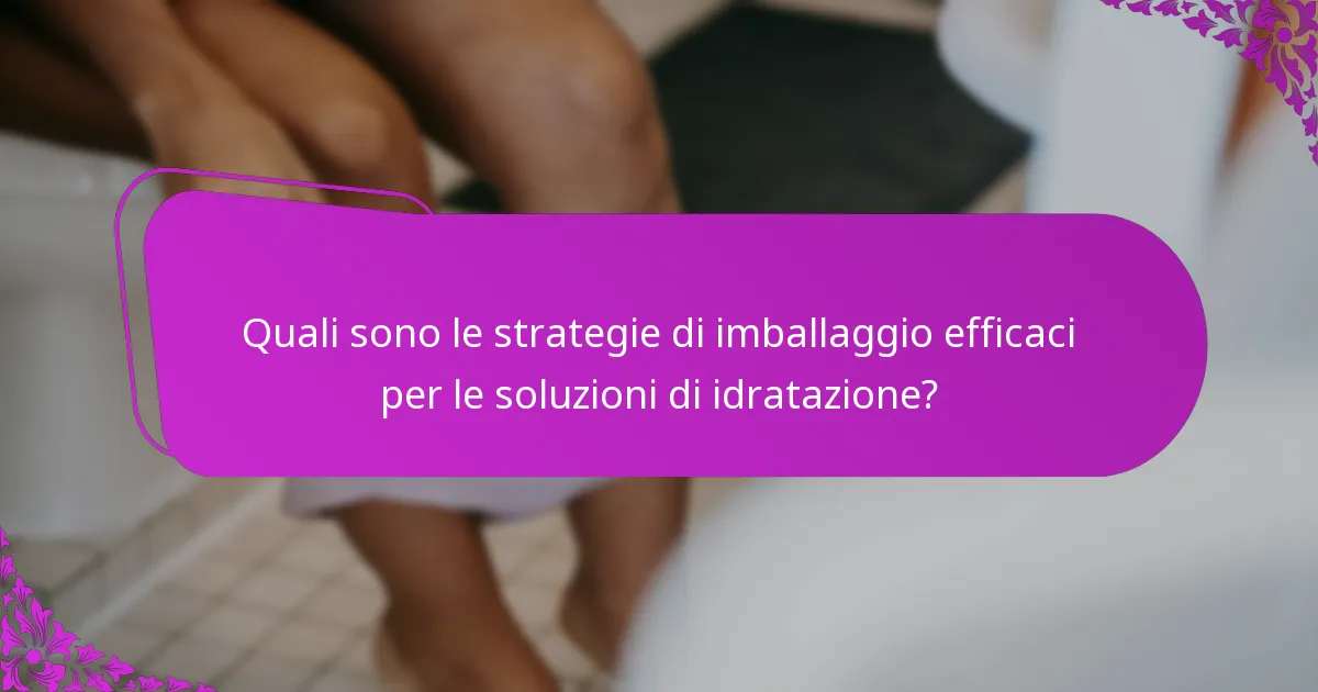 Quali sono le strategie di imballaggio efficaci per le soluzioni di idratazione?