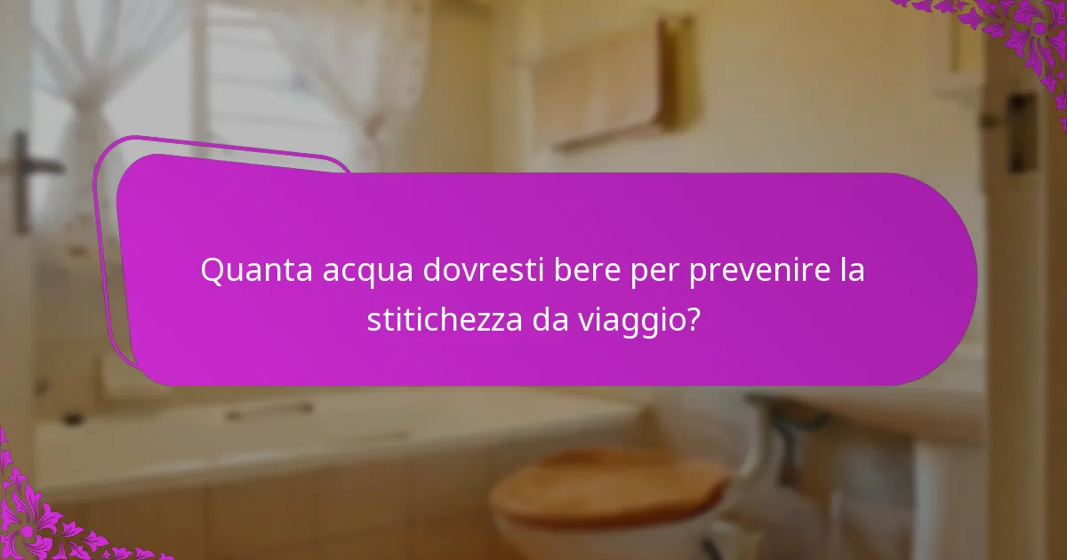 Quanta acqua dovresti bere per prevenire la stitichezza da viaggio?